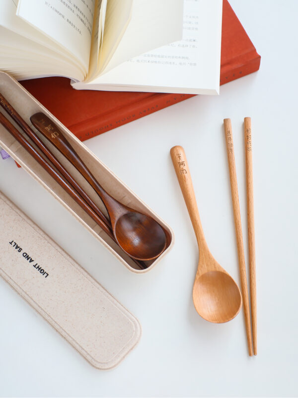 LIGHT AND SALT Solid Wood Portable Tableware | 光盐生活馆 便携木餐具 洁净饮食 - Image 2